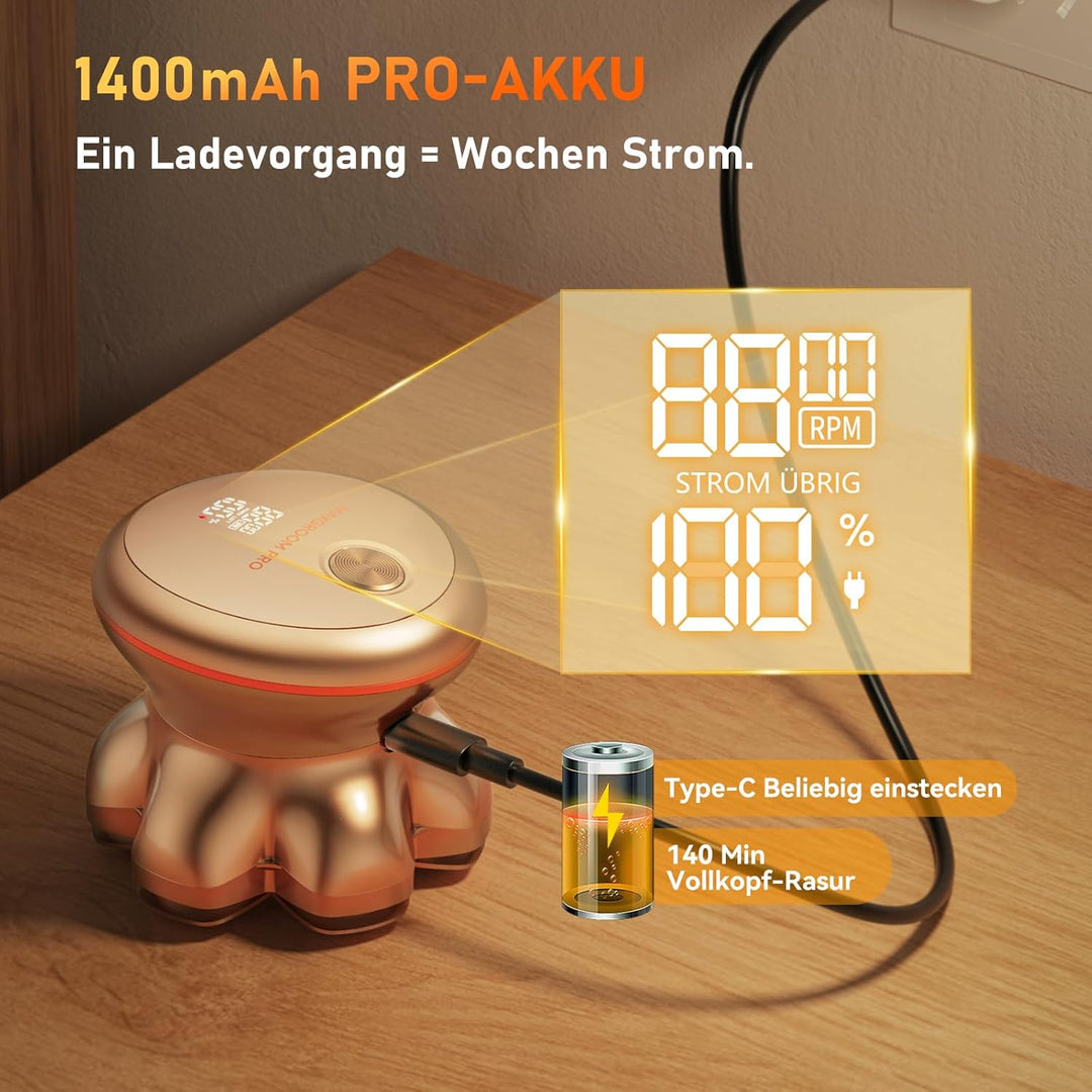 7D PRO Glatzen Rasierer Herren,MAXGROOM IPX6