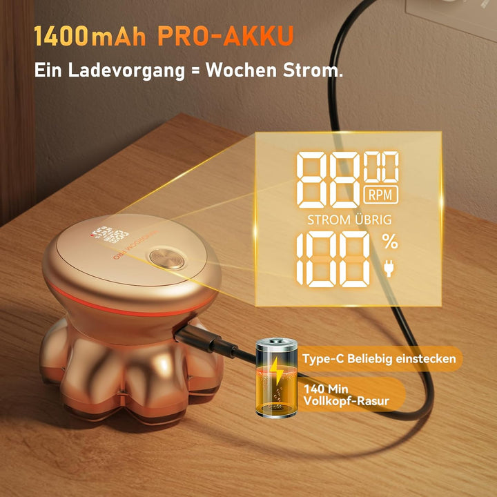 7D PRO Glatzen Rasierer Herren,MAXGROOM IPX6