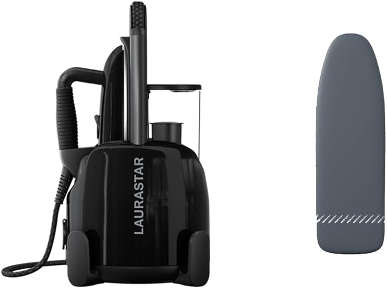 Laurastar Lift Plus Ultimate Black Dampfbügelstation & Bügelbezug Universalcover Grau, Einzigartiges