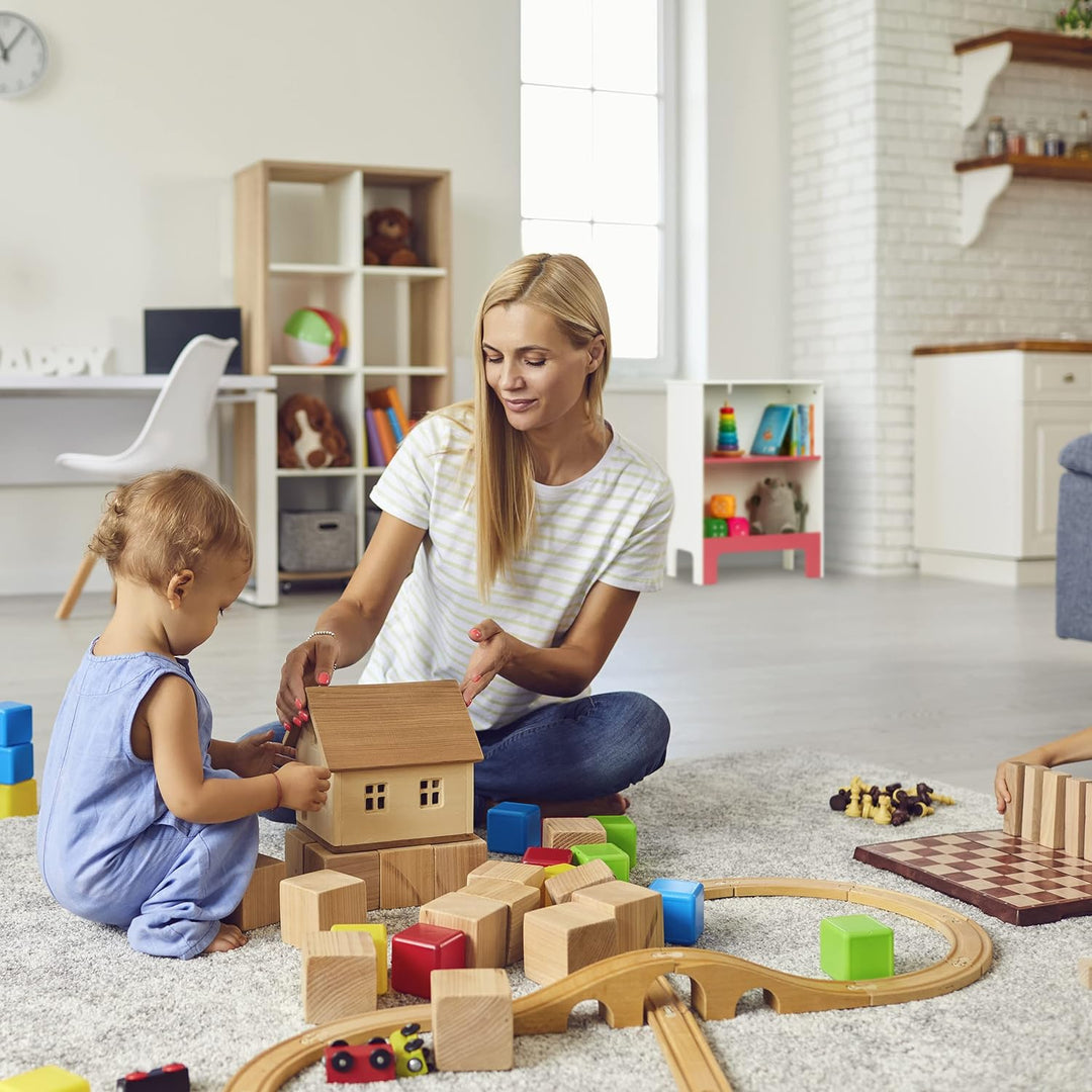 Relaxdays Kinderregal, 2 Fächer, HxBxT: 66x48x24 cm, für Bücher &amp; Spielsachen, Spielzeugregal Kinder