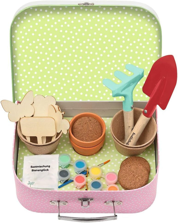 moses 016168 Krabbelkäfer Blumenkoffer-Gartenset, grosses Mal DIY-Set zum Säen, Anzüchten, Pflegen u