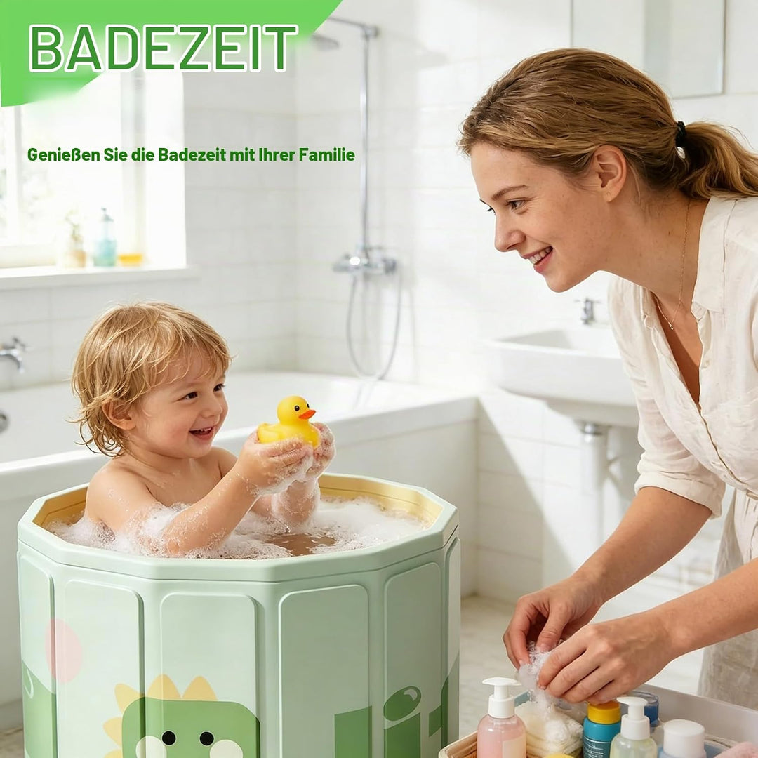 Faltbare badewanne Kinder, tragbare Badewanne, grosse Kleinkinderbadewanne für Baby von 0-5 Jahren,