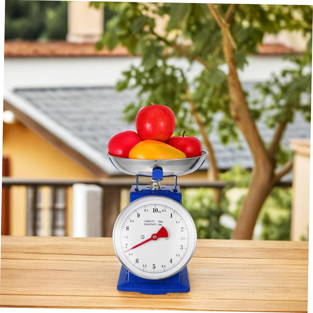 Mechanische Küchenwaage Im Retro-stil: 10 Kg Schwere Manuelle Waage Mit Grossem Zifferblatt Und Abne