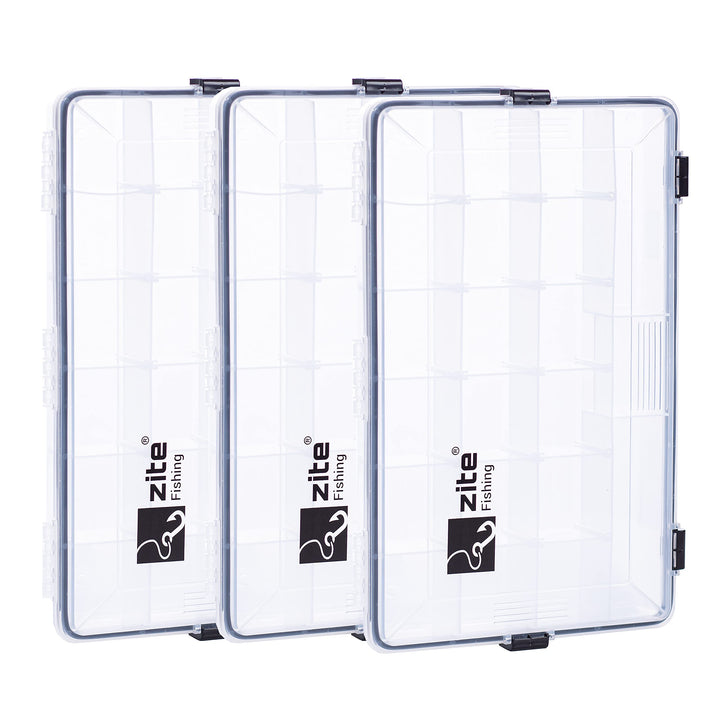 Zite Fishing wasserdichte Angel-Box 35x21x5cm - Kleinteilebox Köderbox Tacklebox für Angelzubehör Wo