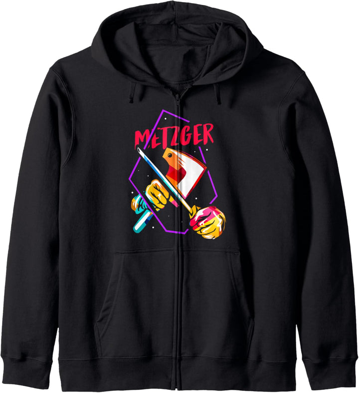 Cooles Metzger Fleischer Polygon Kapuzenjacke
