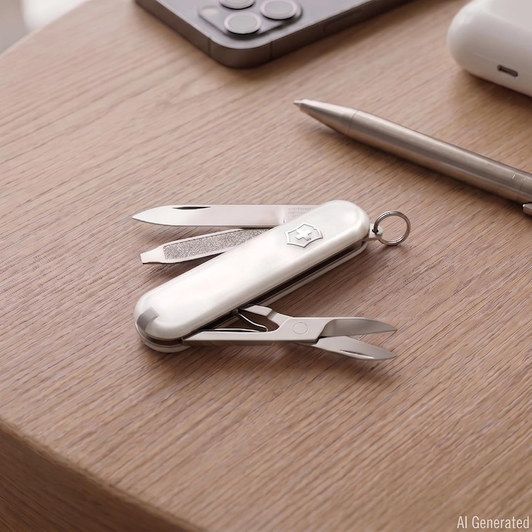 Victorinox Schweizer Taschenmesser, Klein, Classic SD, Multitool, Swiss Army Knife mit 7 Funktionen,