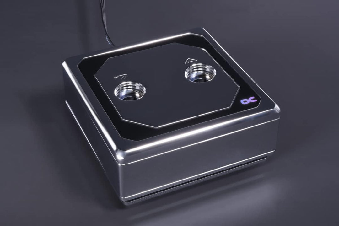 Alphacool 13083 Eisblock XPX Aurora Edge - Full Brass Chrome Digital RGB CPU Kühler Wasserkühlung