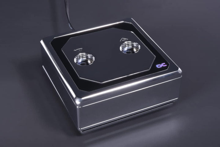 Alphacool 13083 Eisblock XPX Aurora Edge - Full Brass Chrome Digital RGB CPU Kühler Wasserkühlung