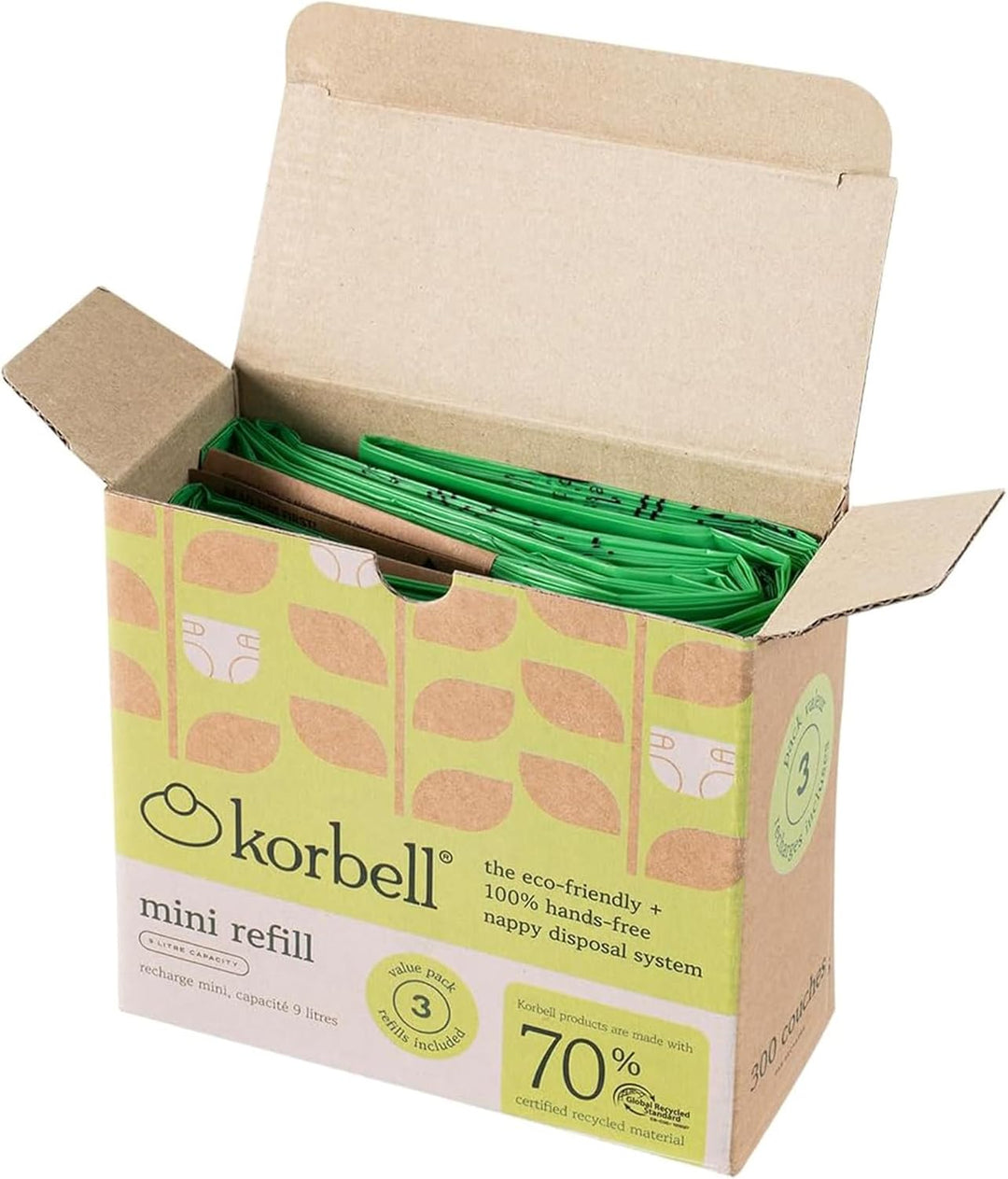 Korbell - Nachfüllpackungen für Windelbehälter Mini 9 L