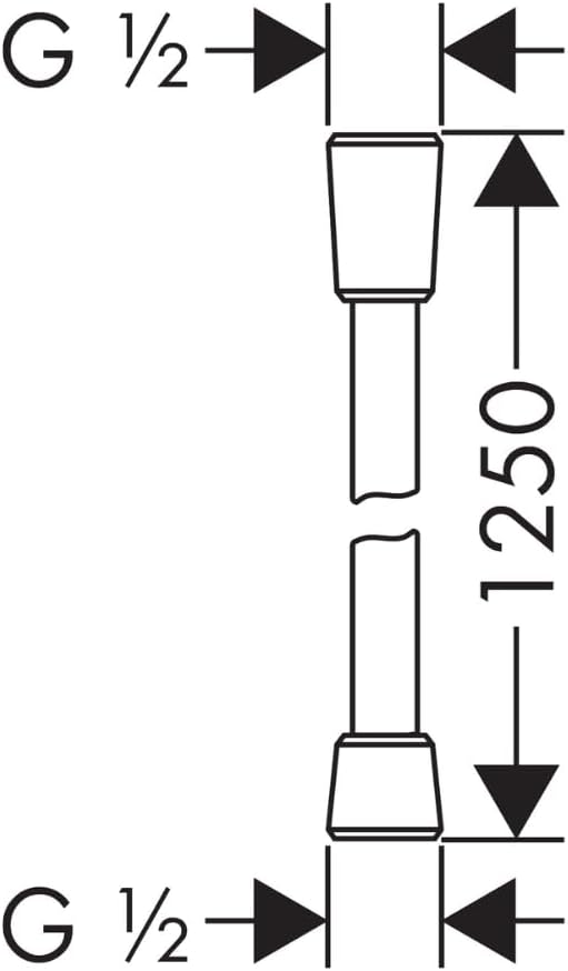 hansgrohe Isiflex - universal Duschschlauch 1,25m, mit Verdrehschutz, flexibler Brauseschlauch mit K