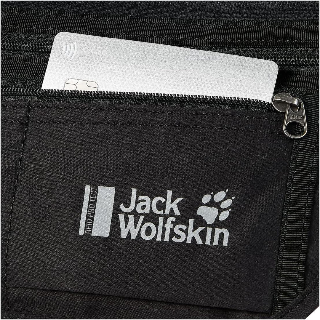 Jack Wolfskin Unisex Document Belt RFID Sicherer Bauchgurt, Schwarz, Einheitsgrösse EU Einheitsgröss