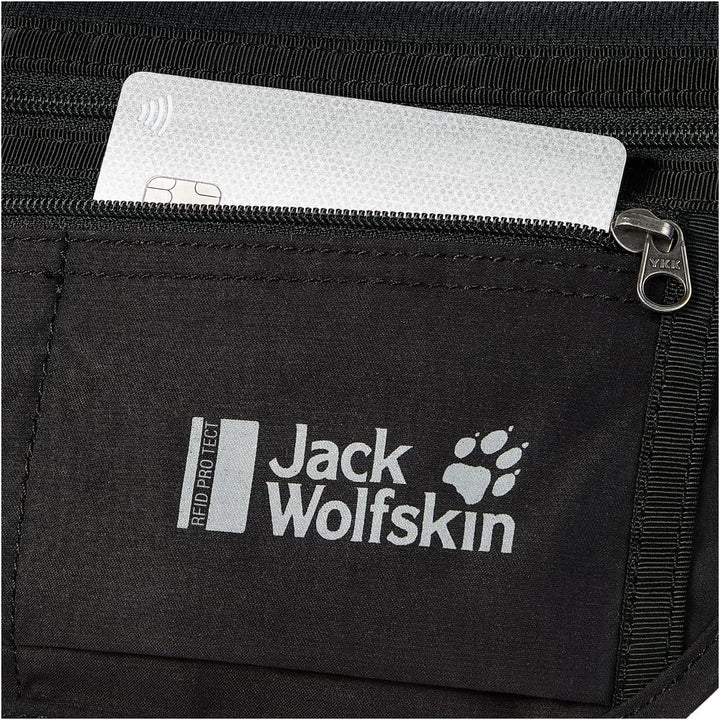 Jack Wolfskin Unisex Document Belt RFID Sicherer Bauchgurt, Schwarz, Einheitsgrösse EU Einheitsgröss
