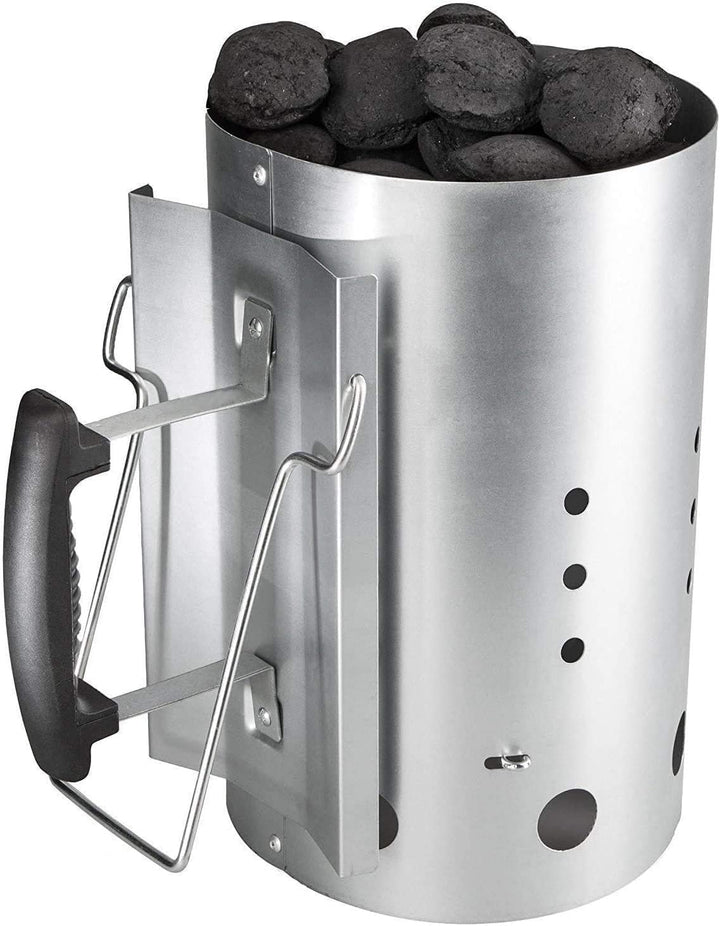 GFTIME XL Kohle Anzündkamn für Weber 7416 Holzkohlegrill zubehör, Grillkamin Anzünder mit Doppelgrif