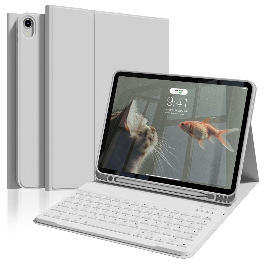 Hülle mit Tastatur für iPad Air 11 Zoll M4/M3/M2 (2026/2025/2024), iPad Air 5 4 2022/2020 10,9 Zoll,