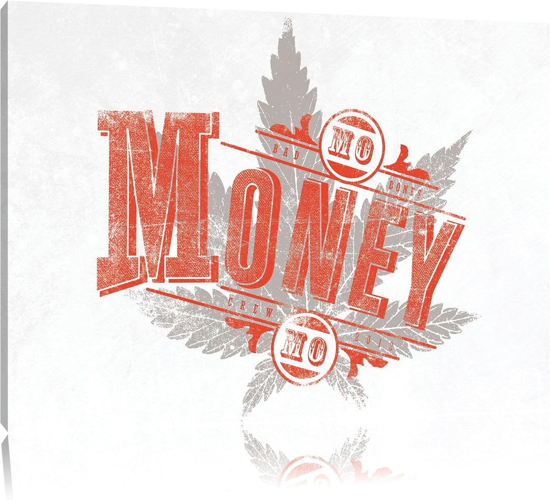 Pixxprint More Money Light Format: 100x70auf Leinwand, XXL riesige Bilder fertig gerahmt mit Keilrah