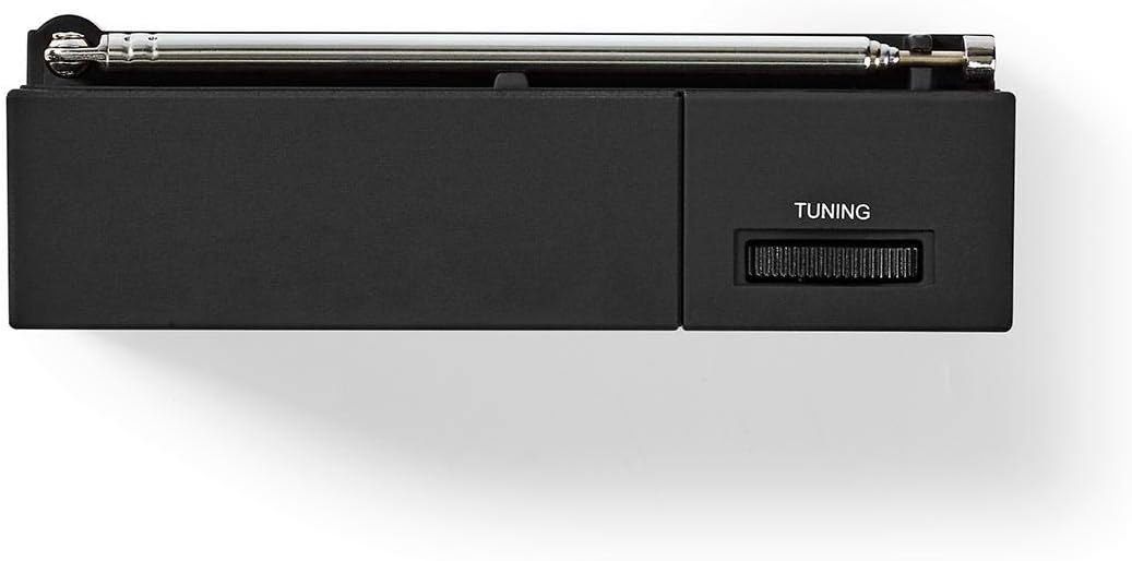 Nedis UKW/AM-Radio, tragbares analoges Stimmgerät im Taschenformat mit 1,5 W Lautsprecher, 3,5 mm Ko