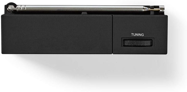 Nedis UKW/AM-Radio, tragbares analoges Stimmgerät im Taschenformat mit 1,5 W Lautsprecher, 3,5 mm Ko