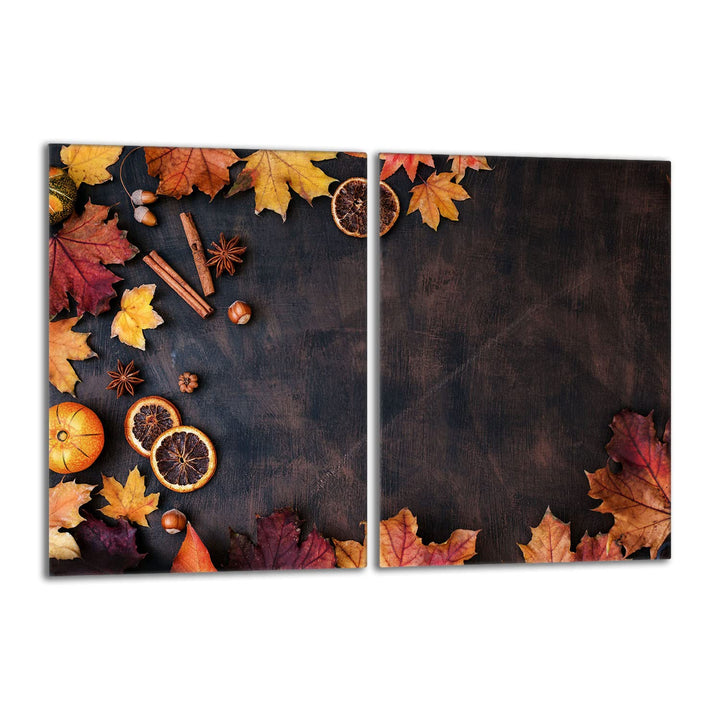 Herdabdeckplatten Set 2x40x52 cm Ceranfeld Abdeckung Glas Spritzschutz Abdeckplatte Glasplatte Herd
