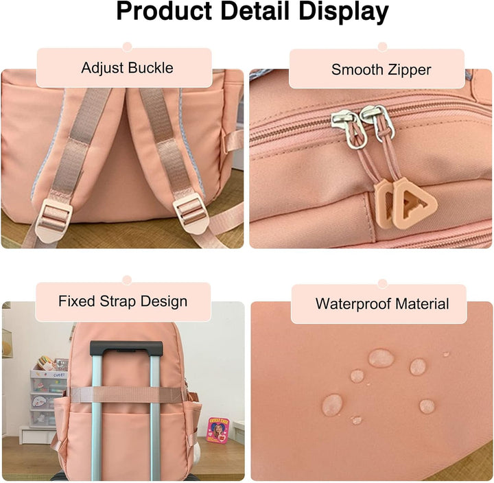 FANDARE Niedlich Schulranzen Mädchen Hochschule Rucksack Junge Schulrucksack Schultertaschen Laptop