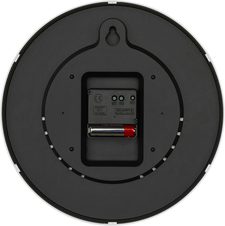 TFA Dostmann Analoge Funk-Wanduhr, 60.3550.02, höchste Genauigkeit, modern, analog, Glasabdeckung, f