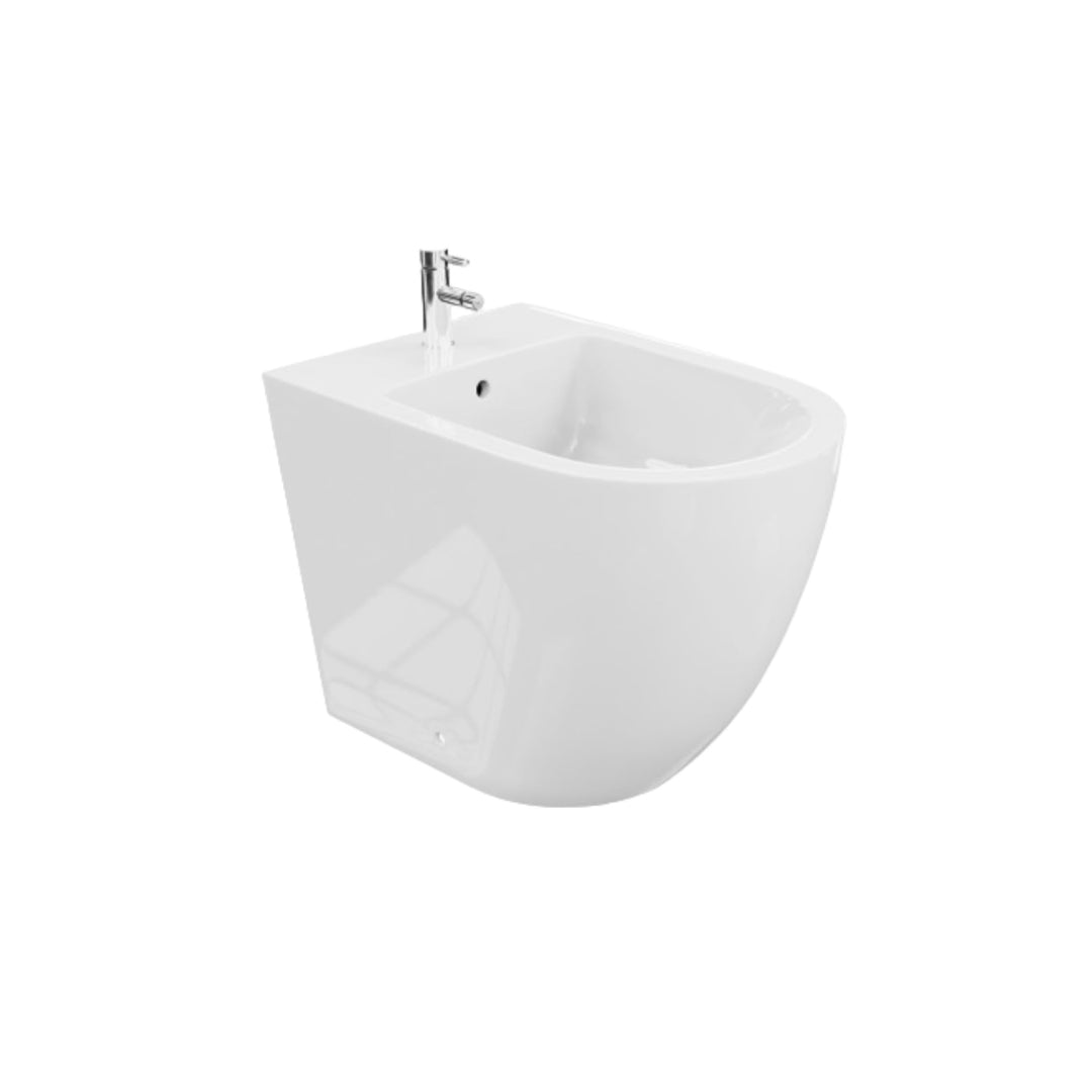 LAVITA Universal Stehbidet Sofi mit Hahnloch und Überlaufschutz aus Keramik Sitzwaschbecken zur Mont