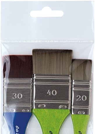 da Vinci Watercolor Serie 5009 Melierpinsel-Set, Synthetik, mehrere Grössen, 3 Pinsel (Serie 5073, 5