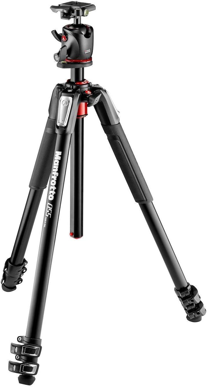 Manfrotto Stativ aus Aluminium, 3 Segmente, mit XPRO-Kugelkopf und 200PL-Platte Alu Stativ (mit 3 Se