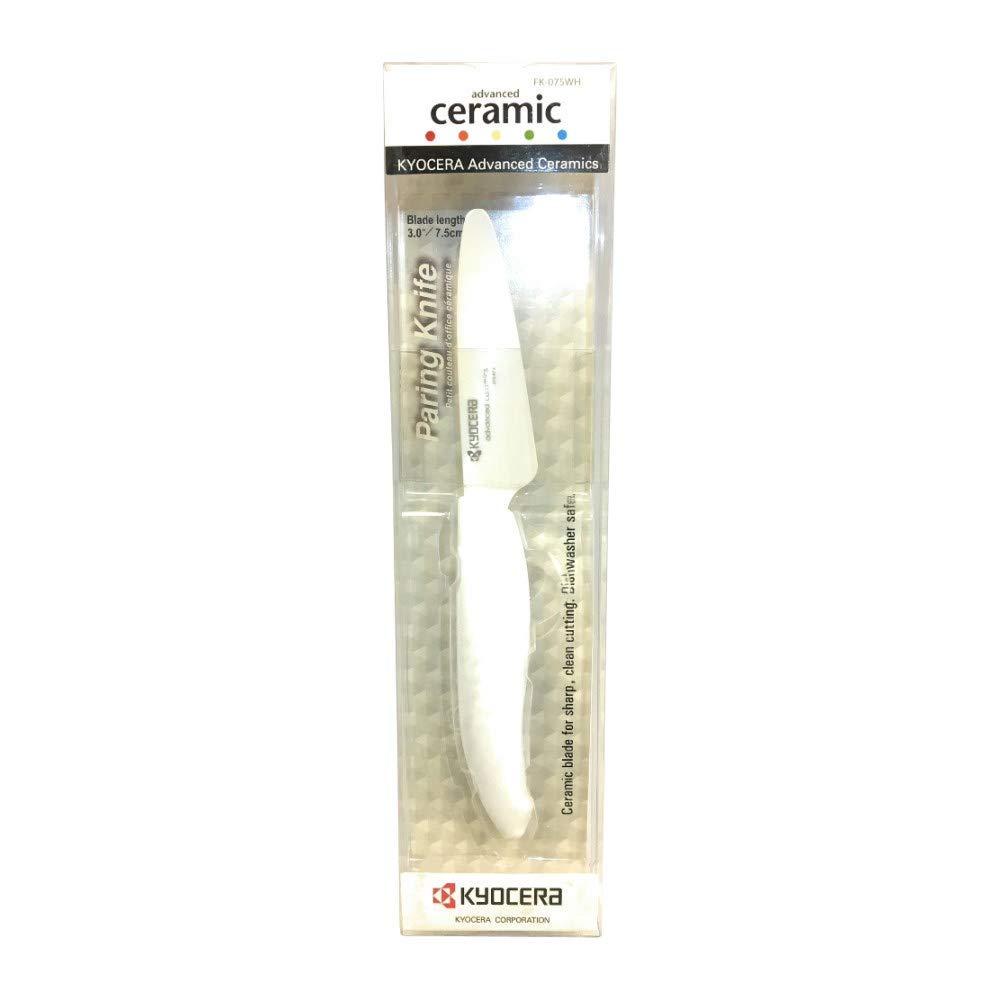 KYOCERA GEN COLOUR Schälmesser FK-075WH-WH Schälmesser mit extrem scharfer Keramikklinge für absolut