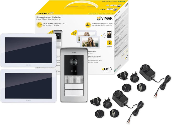 VIMAR K42946 Videosprechenalagen-Set enthält Freisprech-Touchscreen-Videohaustelefon LCD 7in, WLAN-V