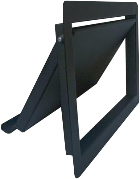 Müllklappe aus pulverbeschichtetem Stahl 350 × 200 mm zum Einbau | Schwarz | Ideal für Cafés, Restau