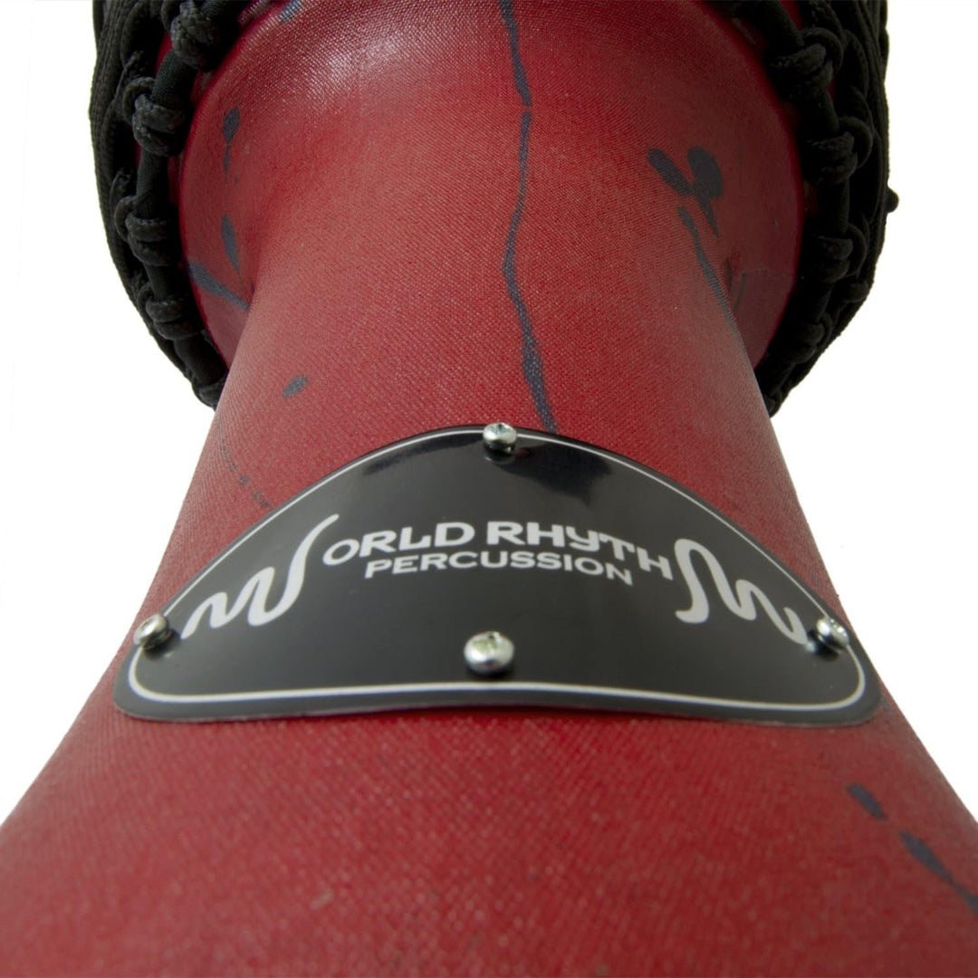 World Rhythm MDJ002-RD 10" Seil gestimmte Djembe-Trommel - Rote Afrikanische Synthetic Handtrommel R