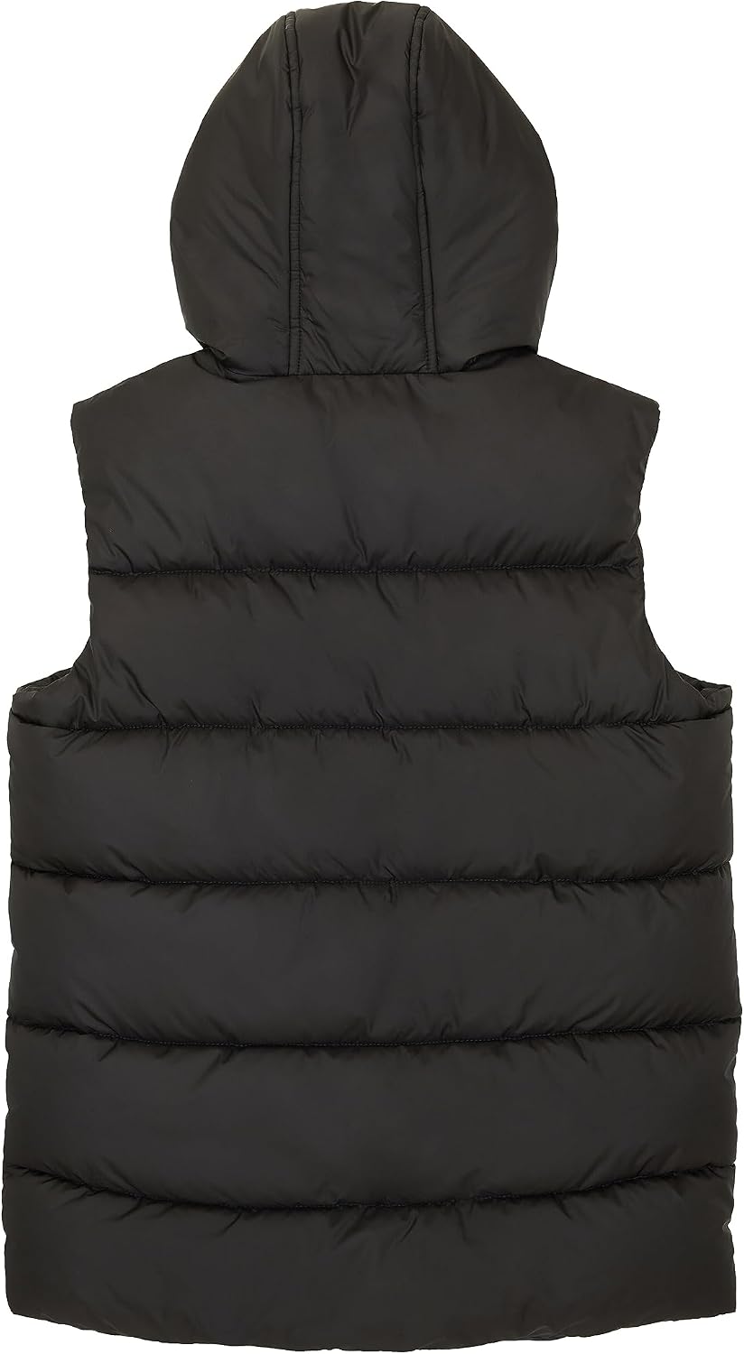 TOM TAILOR Mädchen 1038490 Steppweste mit Kapuze (1er Pack) 176 29999 - Black, 176 29999 - Black