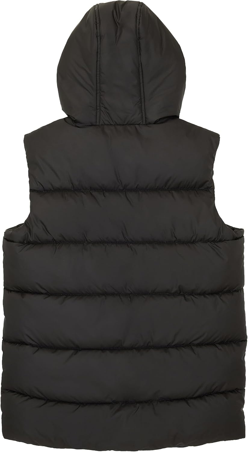 TOM TAILOR Mädchen Steppweste mit Kapuze 152 29999 - Black, 152 29999 - Black