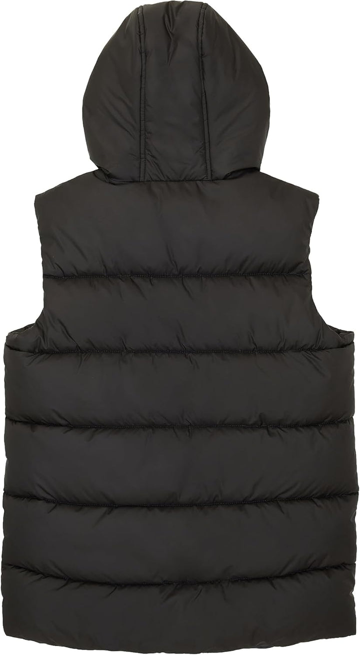 TOM TAILOR Mädchen Steppweste mit Kapuze 152 29999 - Black, 152 29999 - Black
