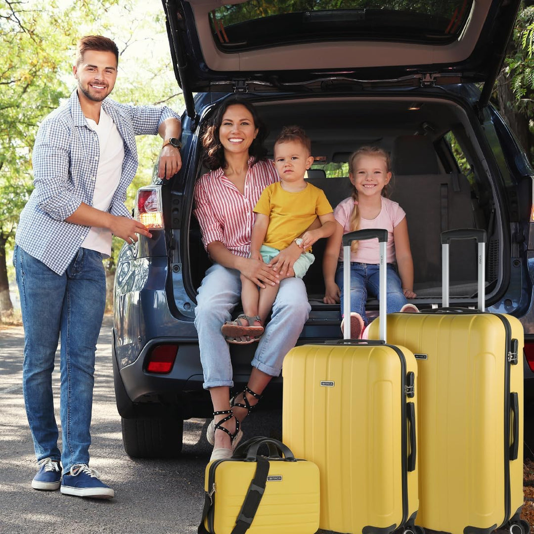 ITACA - Koffer Set Mit Rollen In Gross Für Reisen - Reisekoffer Set Aus Robuster Hartschalenkoffer-S