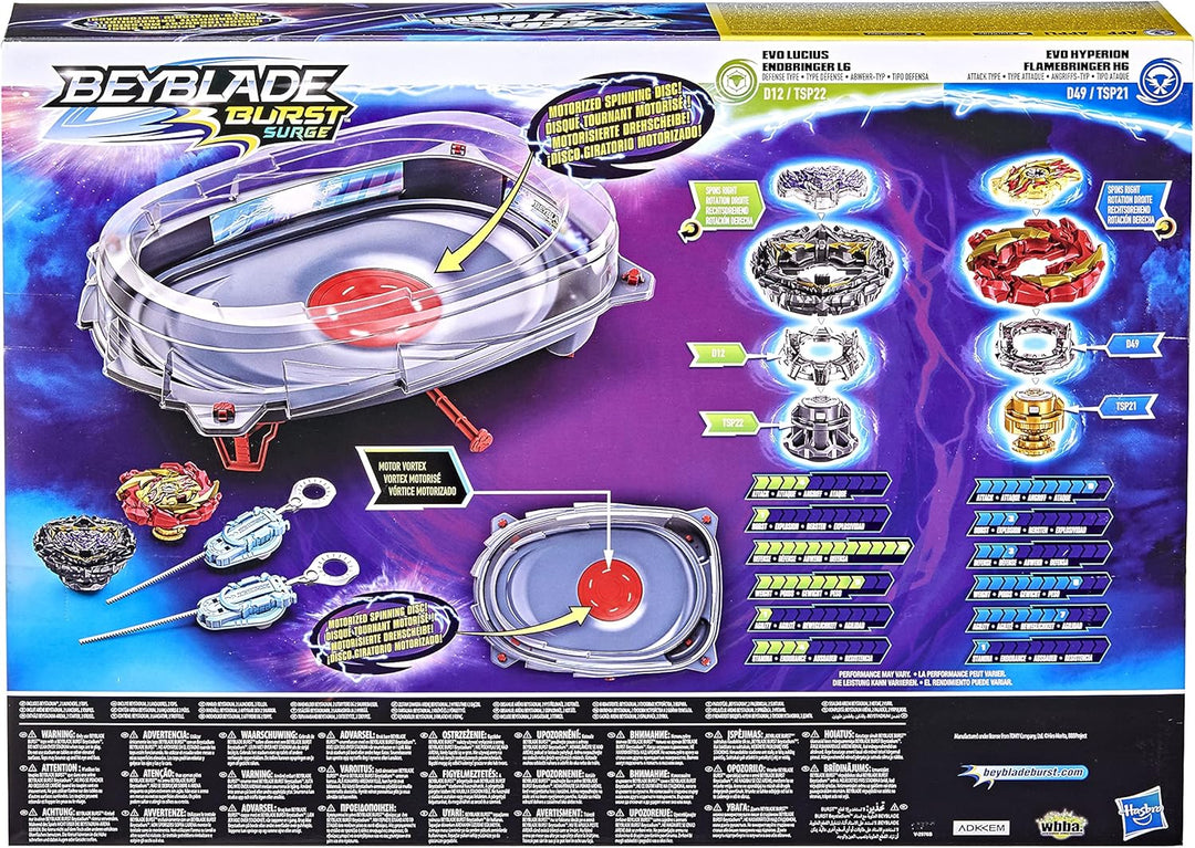 Beyblade Burst Surge Speedstorm Motor Strike Battle Set – Battle Spielset mit motorisierter Beystadi