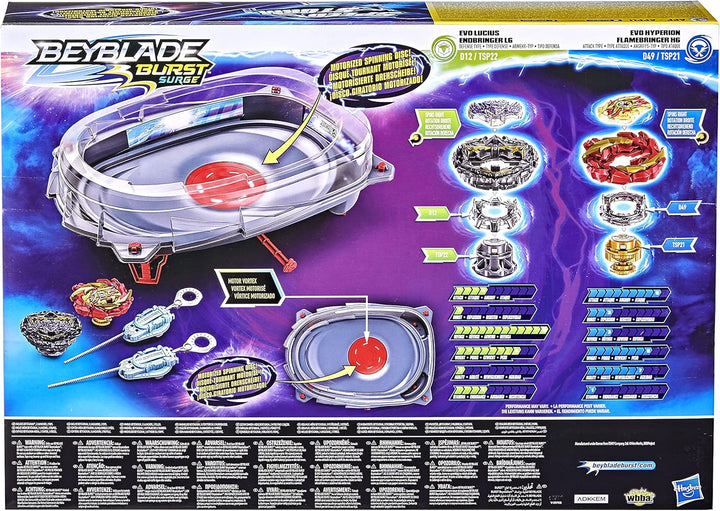 Beyblade Burst Surge Speedstorm Motor Strike Battle Set – Battle Spielset mit motorisierter Beystadi