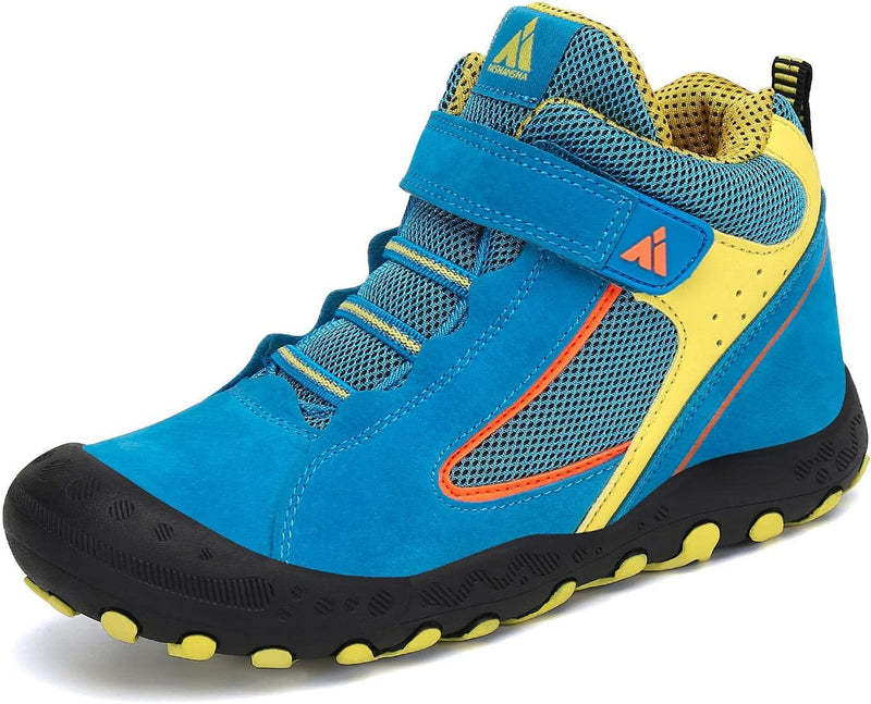Mishansha Kinder Wanderschuhe Trekking Wanderstiefel Outdoor Trekkingschuhe 25 EU Verkehrsblau, 25 E