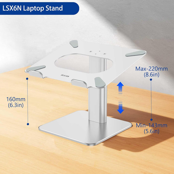 BESIGN LSX6N Laptop ständer, Verstellbarer ergonomischer Notebook-Ständer, Laptop ständer kompatibel