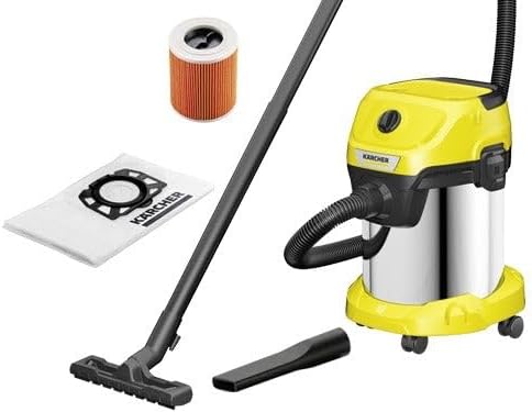 KARCHER WD 3 S V-19/4/20 Nass-/Trockensauger - 19 L Edelstahltank - 1000 W (Blasfunktion)