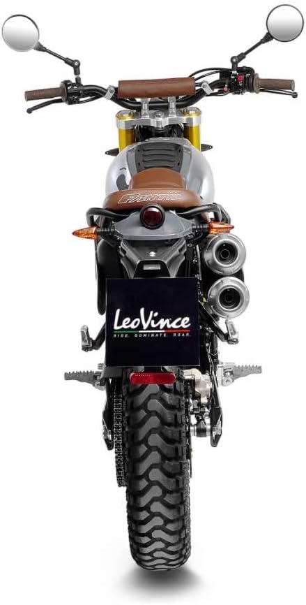 Endschalldämpfer LeoVince SLIP-ON SBK GP DUALS, mit Katalysator, mit Zulassung für Fantic Caballero