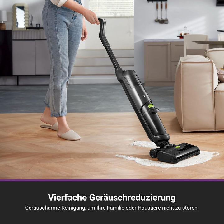 EUREKA NEW400 Nass-Trockensauger Kabelloser,Smart Nass-Trocken-Staubsauge mit Dual-Tank-Design,Selbs