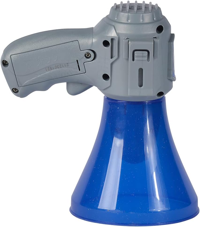 Simba 108101004 - Polizei Megafon, mit Stimmenverzehrer Funktion, Knopf für Sirenen Sound, 16cm, Rol