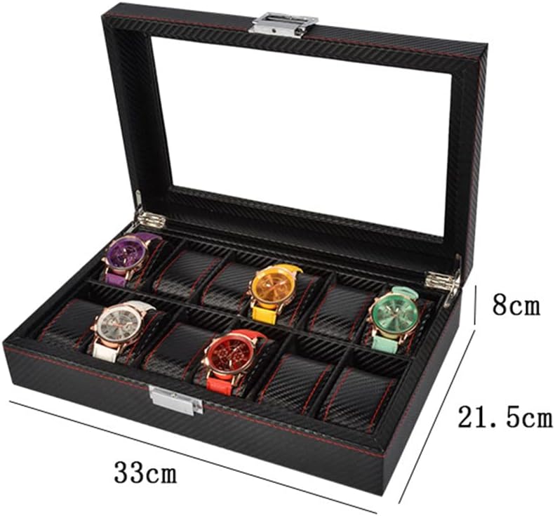 Guolich Uhr Aufbewahrungsbox Uhr Display Halter Gehäuse Leder Kohlefaser Schmuck Armband Sammlung Or