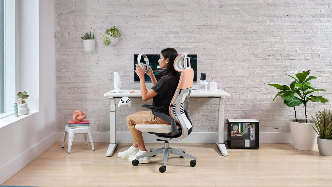 Steelcase Gesture Ergonomischer Bürostuhl mit 360° Armlehnen, 3D-Live Back Lumbalstütze, anpassbarer