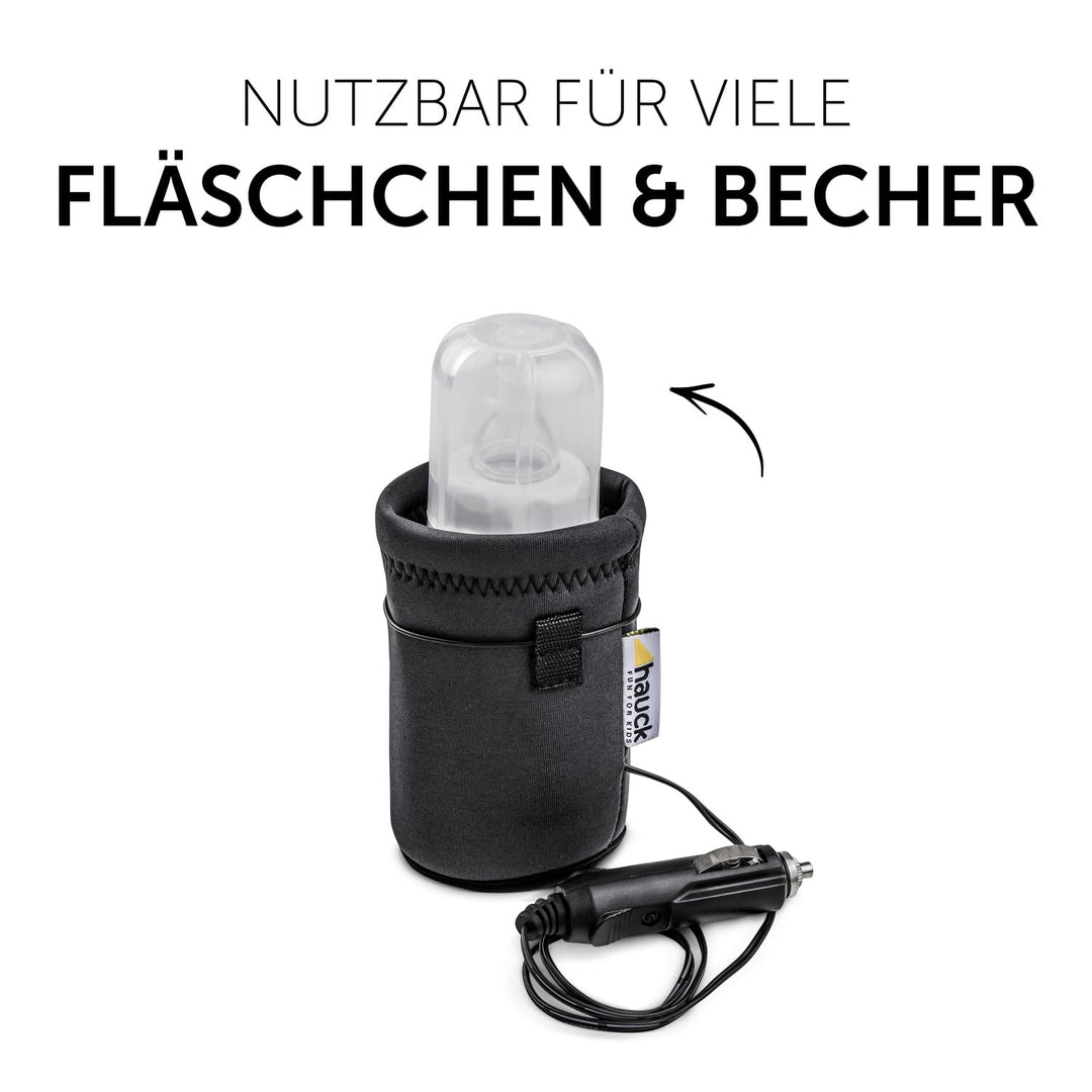 hauck Feed Me, Grau - Baby Flaschenwärmer 10 x 10 x 12 cm für Babyfläschchen & Babygläschen, mit 12-