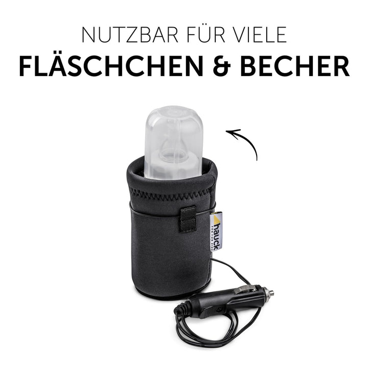 hauck Feed Me, Grau - Baby Flaschenwärmer 10 x 10 x 12 cm für Babyfläschchen & Babygläschen, mit 12-