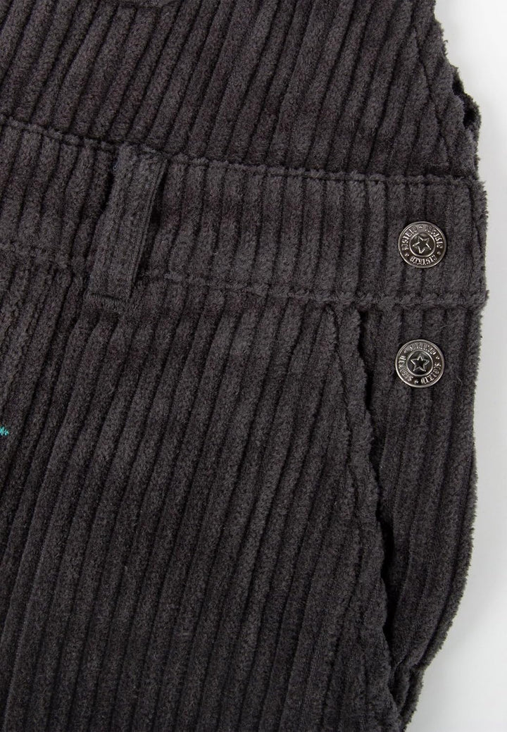Sigikid Jungen Mini Cord-Latzhose Polar Expedition Kordhose 128 Grau, 128 Grau