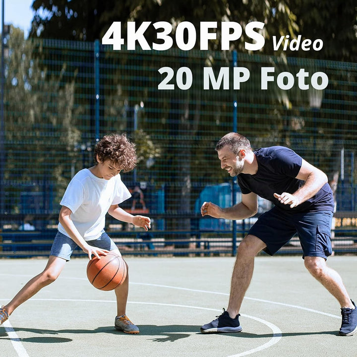 AKASO Brave 4 Pro Action Cam 4K 40M mit U3-Speicherkarte 256 GB, Kamera 20 MP WiFi 170 ° Weitwinkel