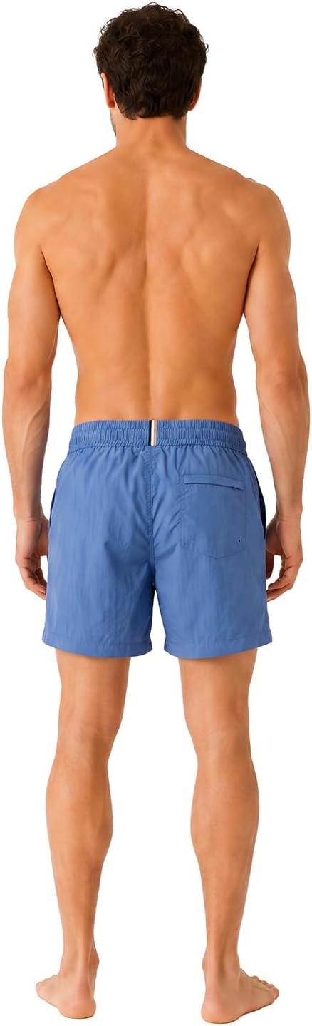 BOSS Herren Mooneye Badeshorts mit Umriss-Logo-Print S Bright Blue 436, S Bright Blue 436